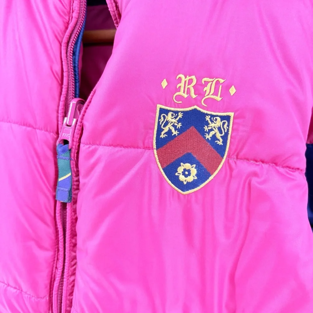 Ralph Lauren pink and blue down/waterfowl Puffer Vest